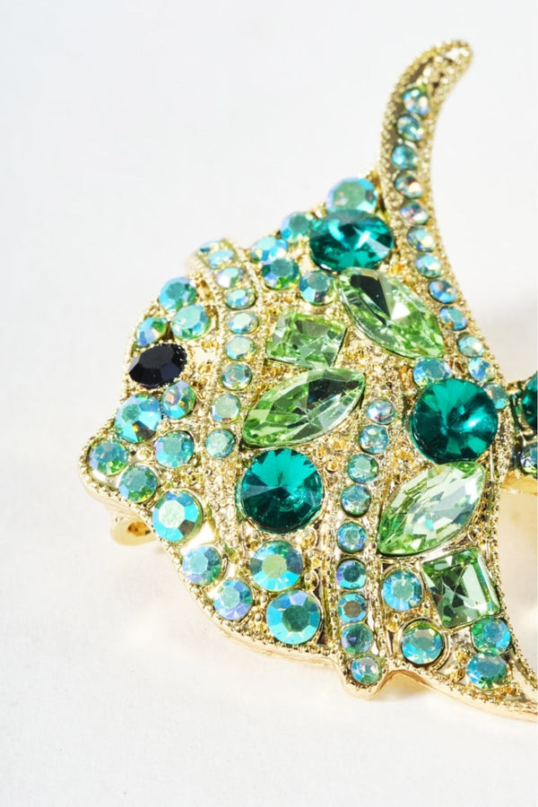 Carraig Donn Cute Green Fish Brooch