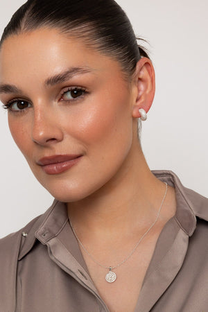 Carraig Donn Cz Hoop Shaped Earrings