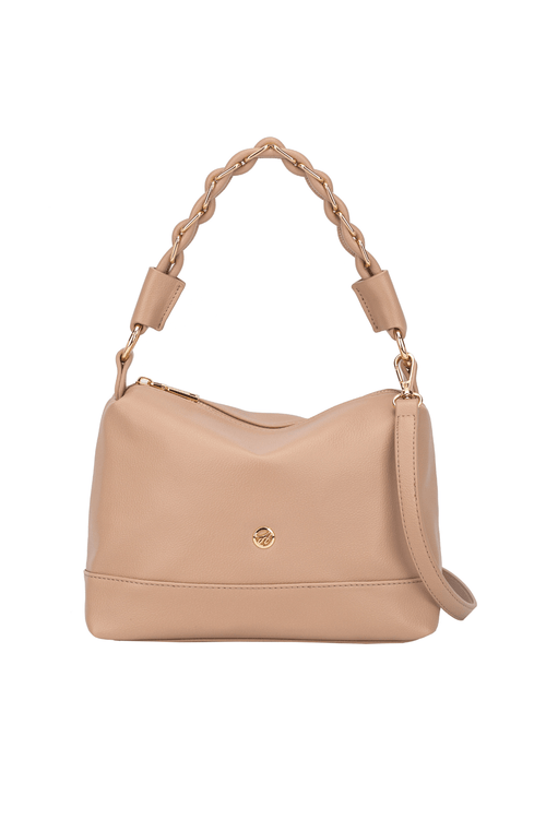 Carraig Donn Daisy Medium Shoulder Bag in Taupe