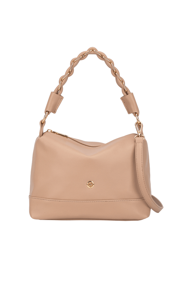 Carraig Donn Daisy Medium Shoulder Bag in Taupe