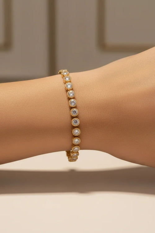 Danna Gold Tennis Bracelet