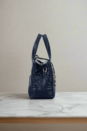 Carraig Donn Dark Blue Embossed Charm Bag
