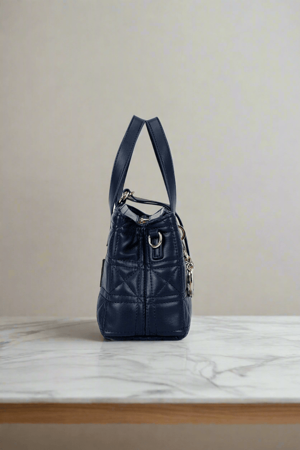 Carraig Donn Dark Blue Embossed Charm Bag