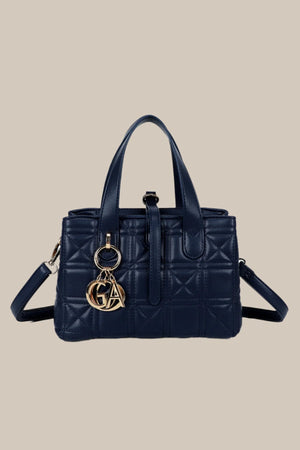 Carraig Donn Dark Blue Embossed Charm Bag