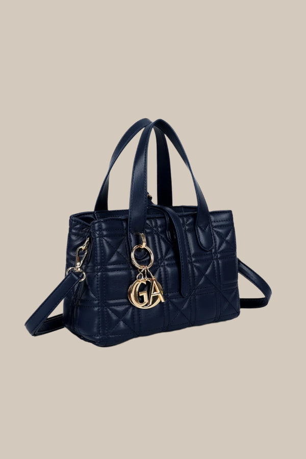 Carraig Donn Dark Blue Embossed Charm Bag