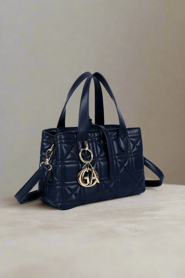 Carraig Donn Dark Blue Embossed Charm Bag