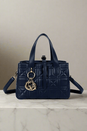 Carraig Donn Dark Blue Embossed Charm Bag