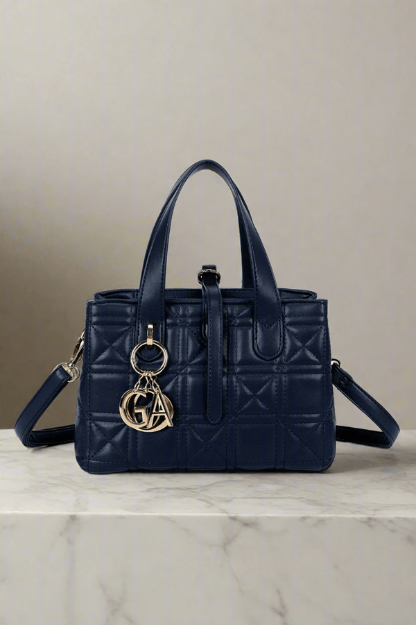 Carraig Donn Dark Blue Embossed Charm Bag