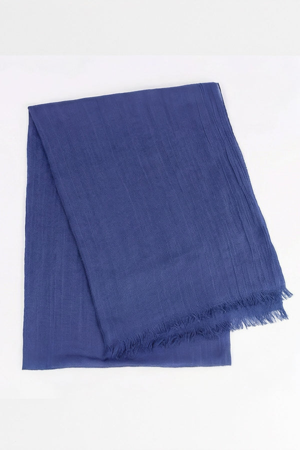 Carraig Donn Dark Blue Touch Cotton Blend Scarf