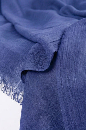 Carraig Donn Dark Blue Touch Cotton Blend Scarf