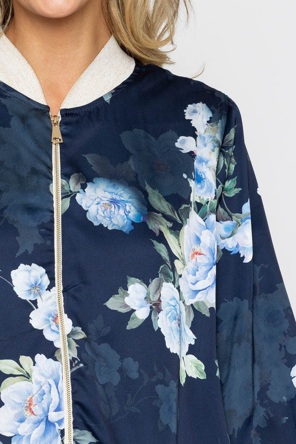 Carraig Donn Dark Navy Printed Bomber Jacket