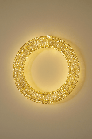 Carraig Donn Decadent White Wreath LED Lights 45cm
