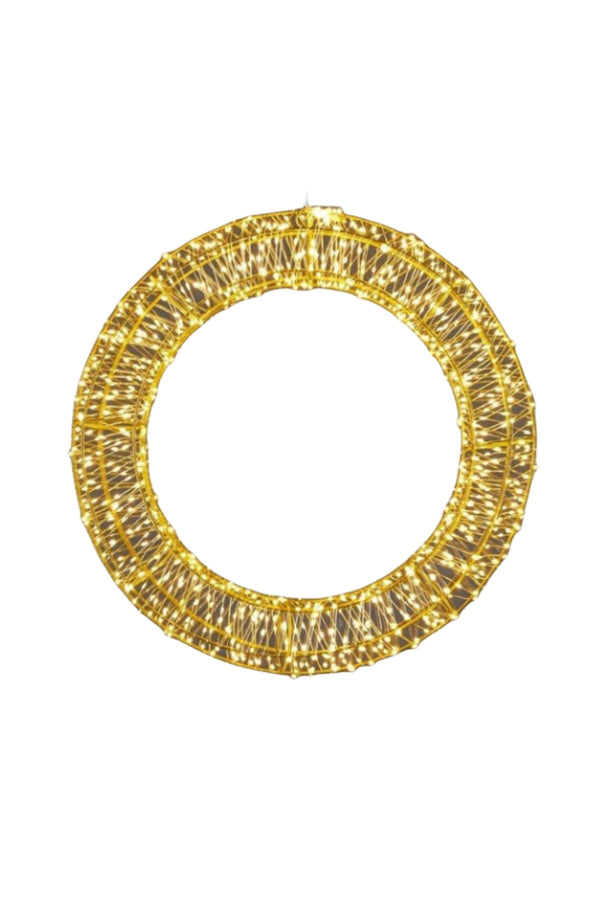 Carraig Donn Decadent White Wreath LED Lights 45cm