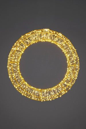 Carraig Donn Decadent White Wreath LED Lights 45cm