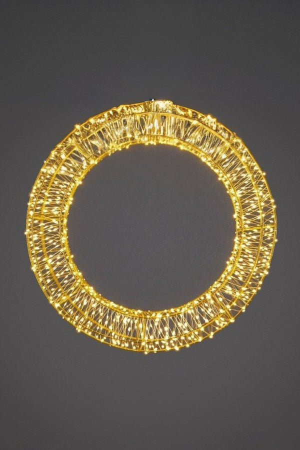 Carraig Donn Decadent White Wreath LED Lights 45cm