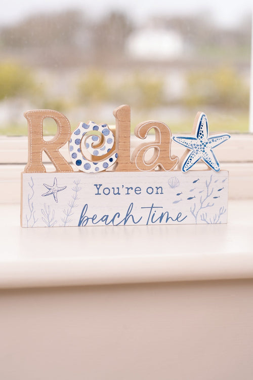 Decorative Relax Beach Wooden Plaque