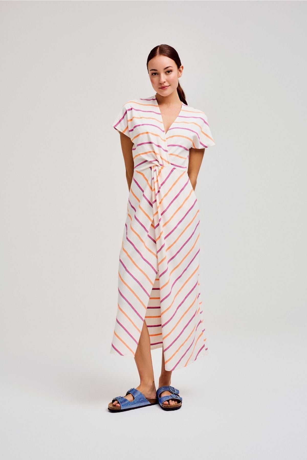 Demosi Striped Midi Dress