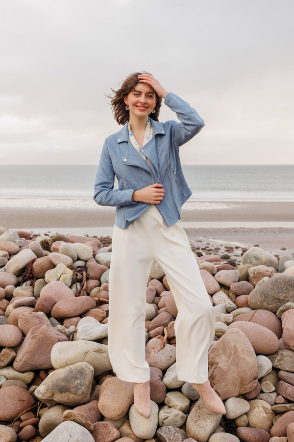 Carraig Donn Denim Suedette Biker Jacket