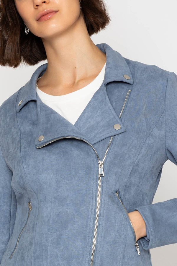 Carraig Donn Denim Suedette Biker Jacket