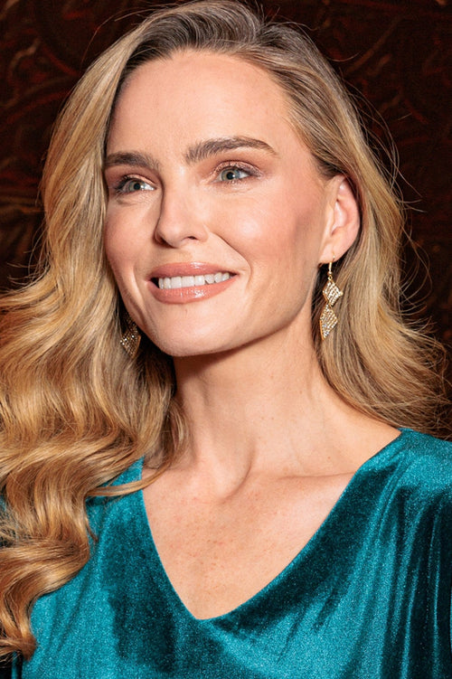 Diamante Double Drop Earrings