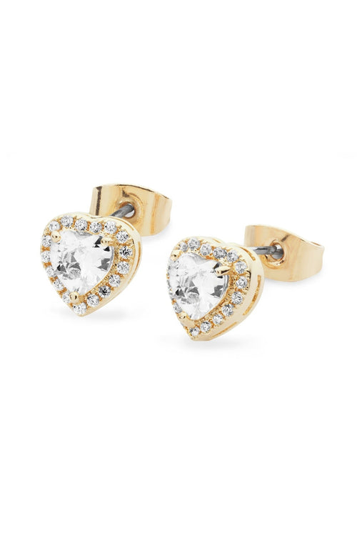 Diamante Heart Earrings