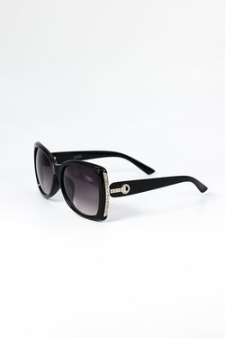 Carraig Donn Diamante Oversized Sunglasses in Black