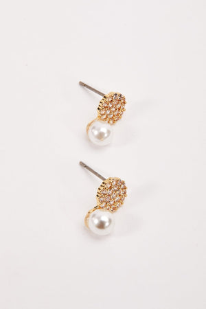 Diamante Pearl Earrings