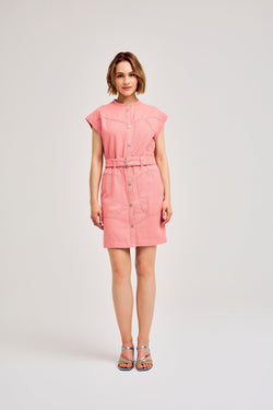Carraig Donn Dive Pink Mini Denim Dress