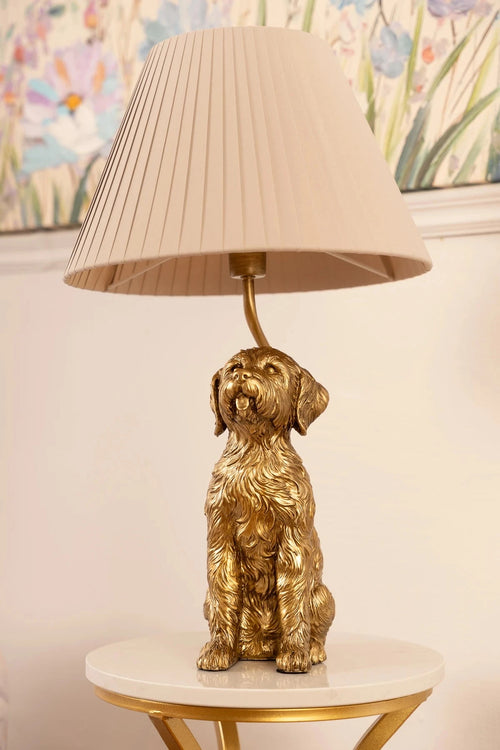 Gold Dog Shaped Lamp