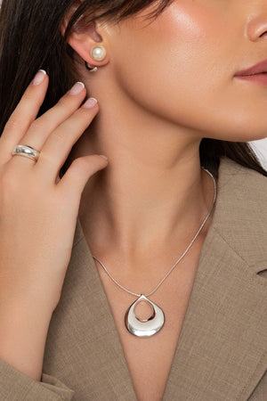 Carraig Donn Dome Shaped Silver Plated Ring - Size 7