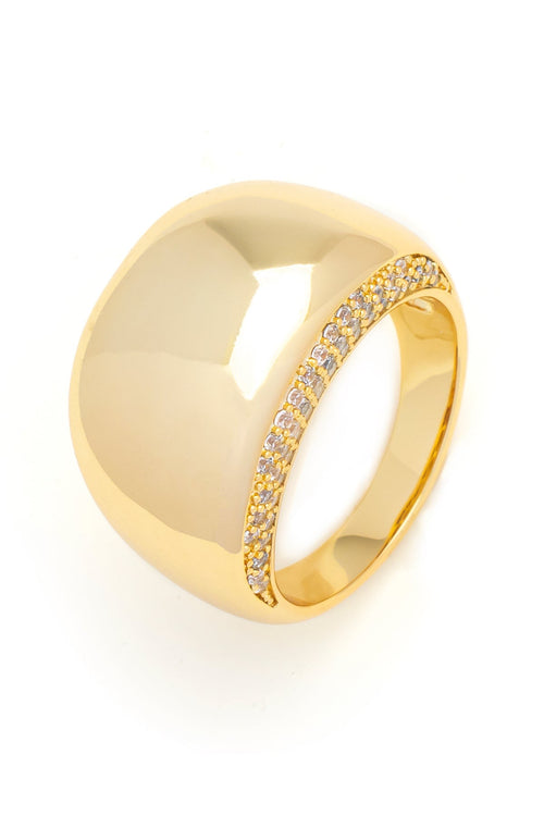 Dome Style Gold Ring Size 8