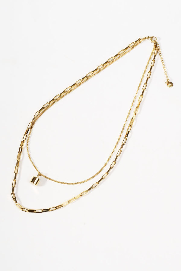 Carraig Donn Double Layered Gold Necklace