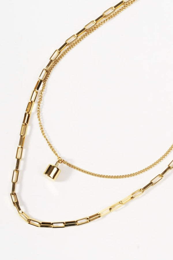 Carraig Donn Double Layered Gold Necklace