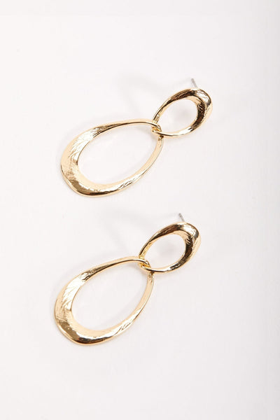 Carraig Donn Double Loop Earrings in Gold