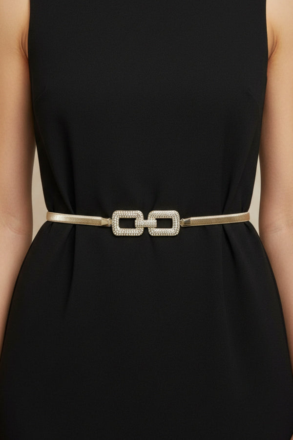 Carraig Donn Double Square Clasp Gold Belt