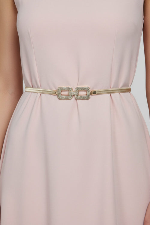 Double Square Clasp Gold Belt