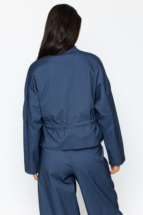 Carraig Donn Drawstring Jacket in Denim