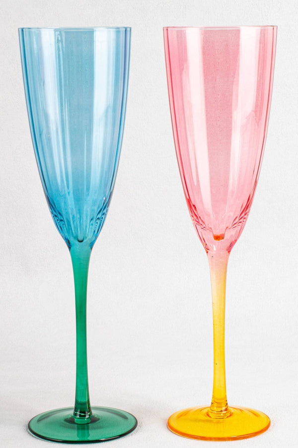 Carraig Donn Ececltic Ripple Champagne Flute Set Of 2