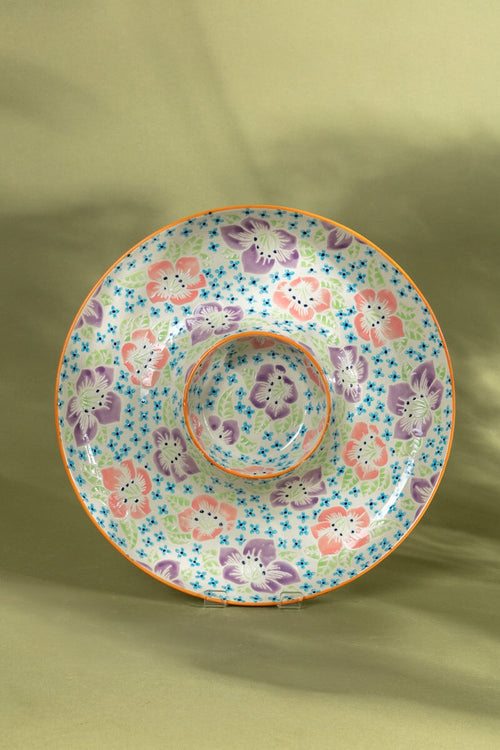 Eclectic Flower Chip And Dip