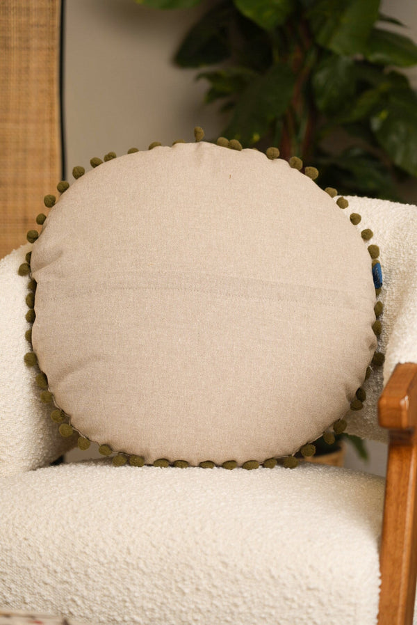Carraig Donn Eclectic Round Embroidered Cushion