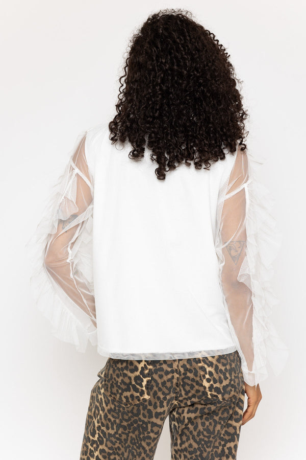 Carraig Donn Ecru Naomi Ruffle Top