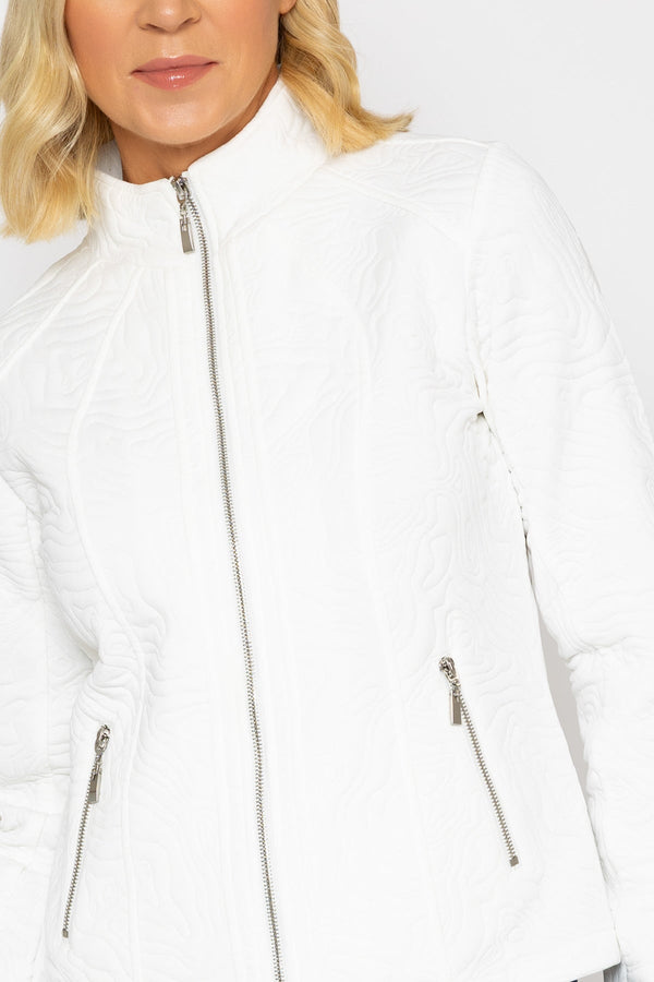 Carraig Donn Ecru Textured Jersey Jacket