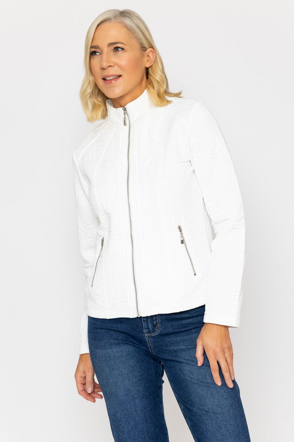 Carraig Donn Ecru Textured Jersey Jacket