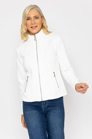Carraig Donn Ecru Textured Jersey Jacket