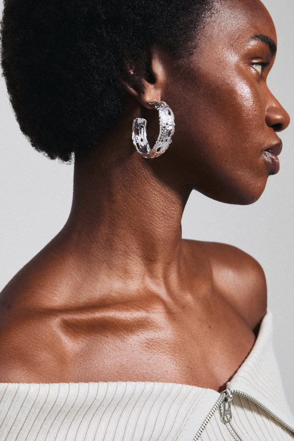 Carraig Donn Eleni Silver Plated Hoop Earrings