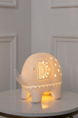 Elephant LED Ceramic Lamp
