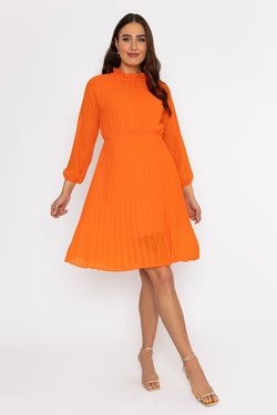 Carraig Donn Ella Knee Length Dress in Orange