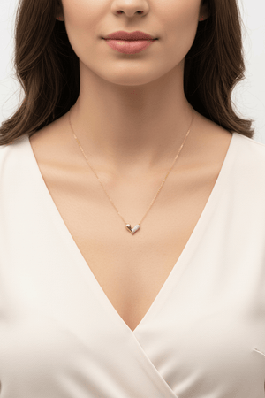 Carraig Donn Embellished Gold Heart Necklace