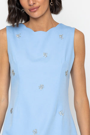 Carraig Donn Embellished Scallop Edge Dress