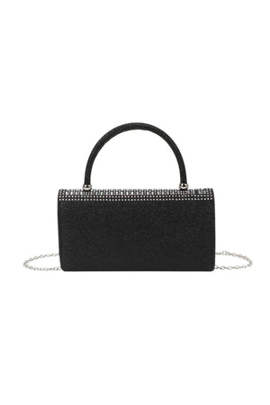 Carraig Donn Embossed Front Black Clutch Bag